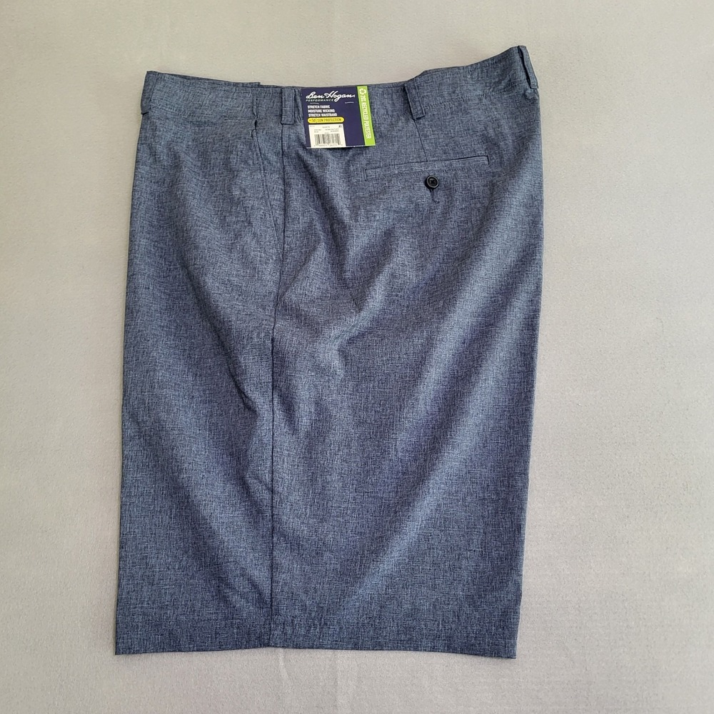 NWT Ben Hogan Performance Shorts Men's 46 Moisture Wicking Stretch Denim Heather